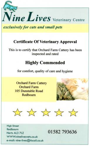 Certificate of Veterinary Approval